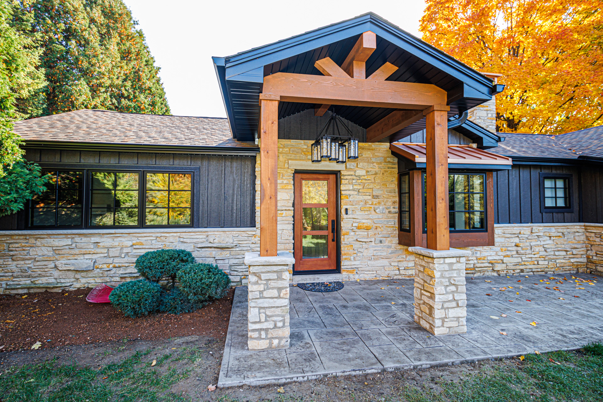 ProVia Entry Door and Marvin Essential Picture Window Full-Frame Installation